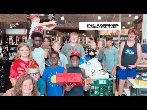 BACK TO SCHOOL SHOE SHOPPING FOR 12 KIDS