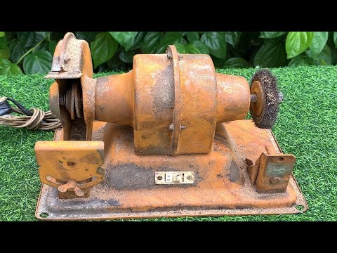 Restoration The Rusty Old Bench Grinder - Repair And Reuse /The Worker Excellent Restorations Skills