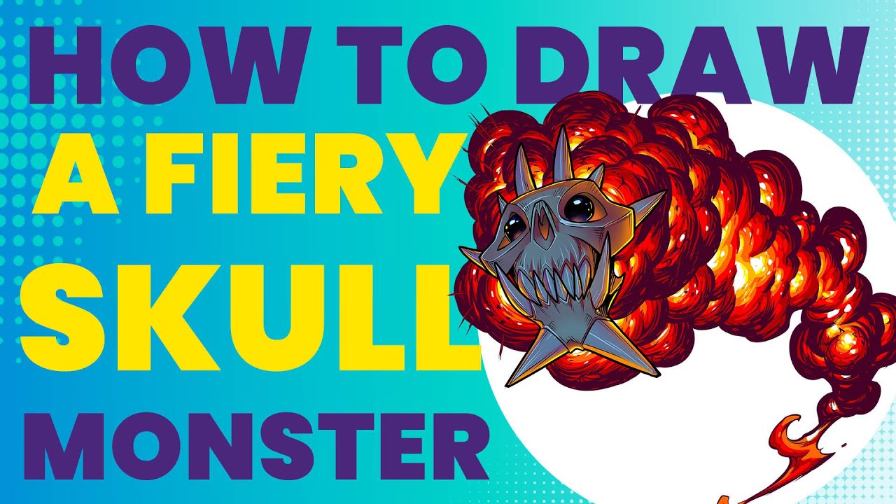 How to Draw a Fiery Skull Monster – Sploder