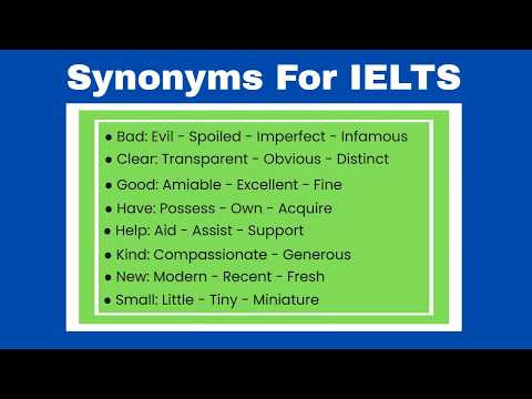 Synonyms for IELTS