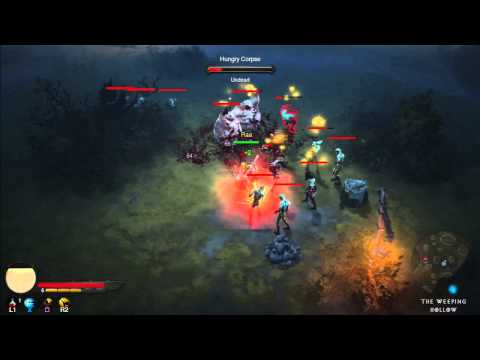 Lets Play Diablo 3 Part 3 MONK (The Weeping Hollow/Den of the Fallen) PS3 HD (Gameplay/Walkthrough)