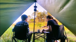 Camping at the Lake with My Wife | Slow Living & Simple Food