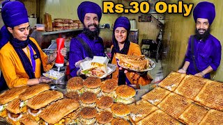 Rs.30 Only | Beautiful couple selling Burger, sandwiches Marine #streetfood