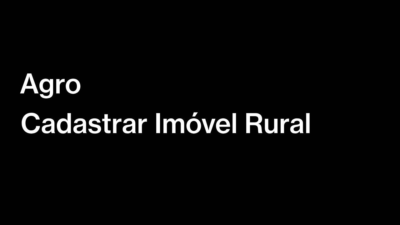 Cadastrar Imóvel Rural