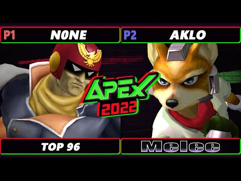 Apex 2022 - n0ne (Captain Falcon) Vs. Aklo (Fox) SSBM Melee Tournament