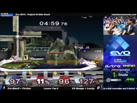 Evo 2014 - C9 Mango + Lucky vs Crs MacD + Fiction - SSBM