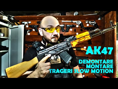 AK47 - DEMONTARE/MONTARE PARTIALA. TRAGERE SLOW MOTION. POLIGON EXPLOZIA BOTOSANI