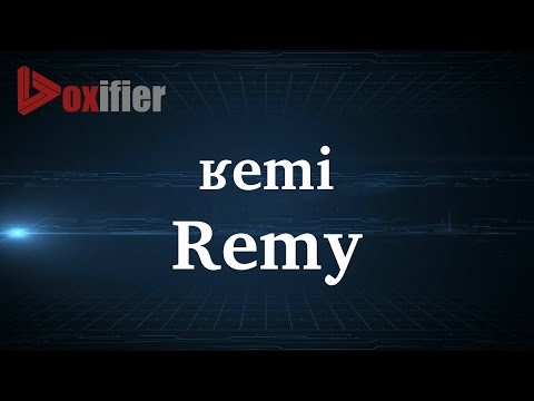 How to Pronunce Remy in French - Voxifier.com