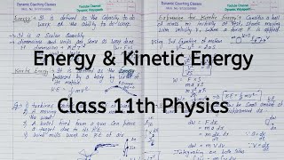 Energy | Kinetic Energy | Chapter 5 | Work Energy and Power | Class 11 | Physics