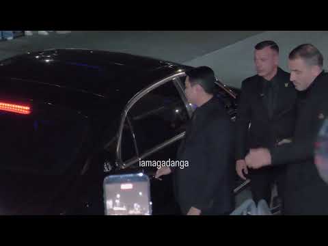 유지민 Karina AESPA arrives at the Prada's FW26 womenswear party in Milan. #pradafw26 #karina