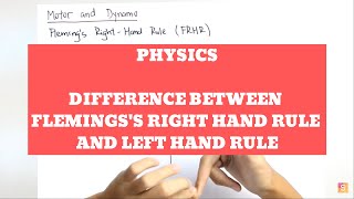 Physics - Difference Between Fleming&#39;s Right and Left Hand Rule