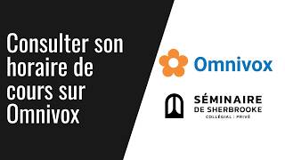 Omnivox - Consulter son horaire de cours