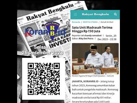 Top News Koran RB, Selasa, 26   Desember 2023
