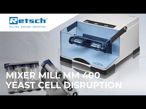 Mixer Mill MM 400 - Yeast cell disruption #RETSCH #mixermill #laboratoryinstruments