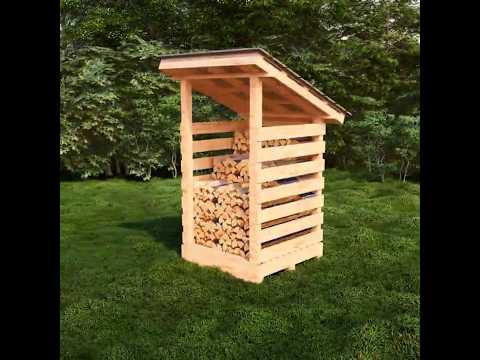 4x4 Open Firewood Shed Plans DIY Timber Log Storage #woodworking #firewood #shed #diyproject #garden