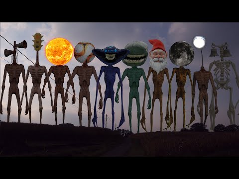 Siren Head, Light Head, Bell Head & Traffic Light Head VS ALL Different Siren Head Creatures