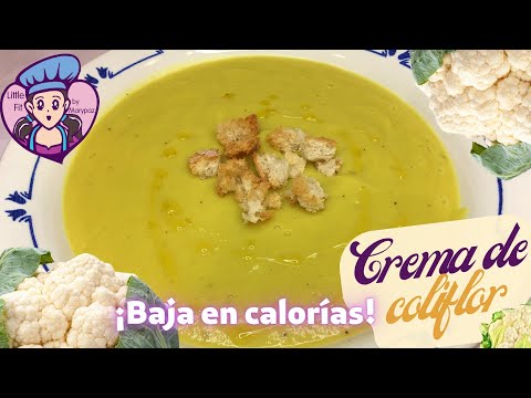 Crema de coliflor al curry (baja en calorías)