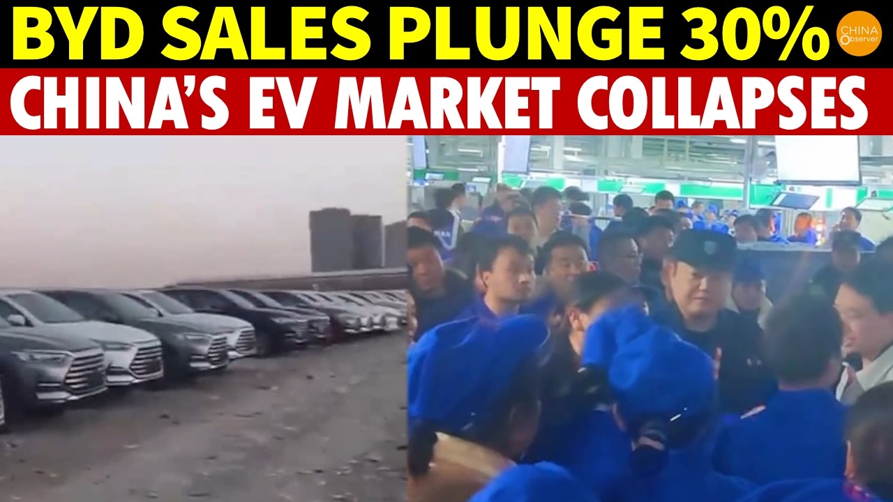 BYD Sales Plunge 30%, Cars Pile Up, Workers Strike for Pay—China’s EV Market Collapses