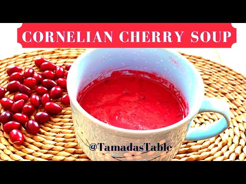 How to make Ancient Cornelian Cherry Soup | Vegan Soup Recipe | Georgian