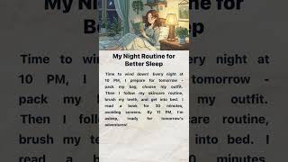 My Night Routine for Better Sleep 🌙 | English Reading and Listening Practice #englishforbeginners