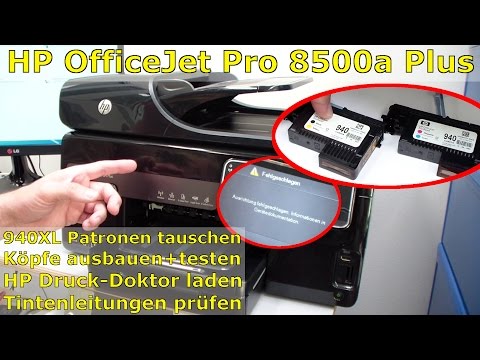 HP OfficeJet Pro 8000/8500a Plus Druckprobleme - Druckkopf und Patronen Video