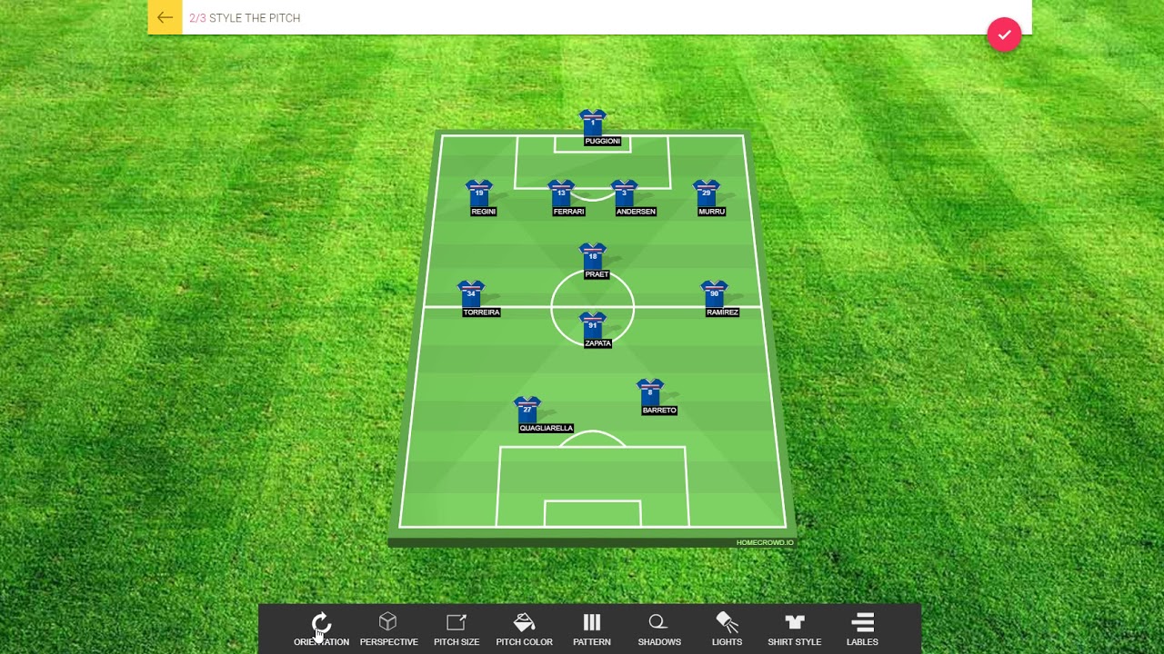 how to create a football formation - homecrowd.io online editor