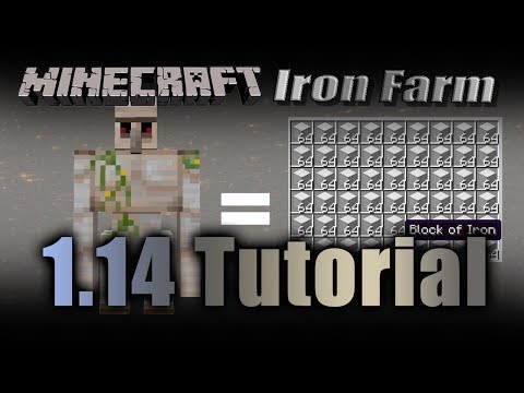 Minecraft 1.14 Iron Golem Farm Tutorial