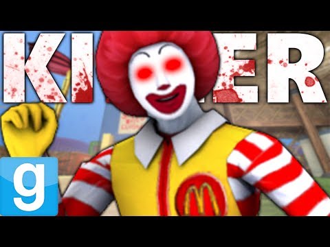 KILLER RONALD MCDONALD ATTACKS KRUSTY KRAB?! | Gmod Sandbox Fun (McDonalds vs The Krusty Krab)