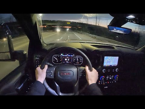 2022 GMC Sierra 2500 HD AT4 Duramax - POV Night Drive (Binaural Audio)