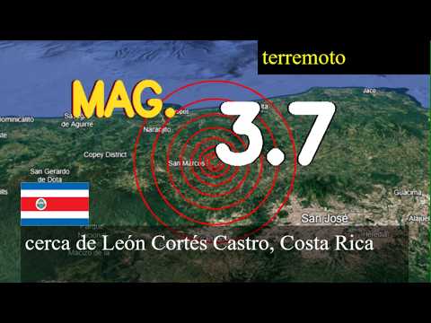 😱🚨  Terremoto cerca de León Cortés Castro, Costa Rica actualizaciones en vivo hoy: Terremoto de magn