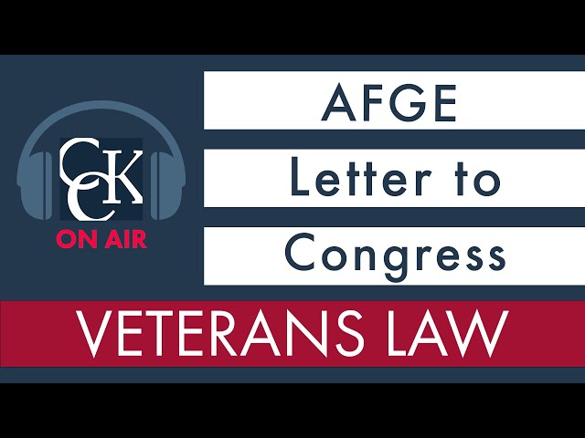 AFGE Mails Concerns to Congress: Board of Veterans Appeals