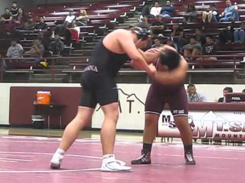 SA vs MSAC Wrestling Duel Meet 2010 - 285 Pounds: Barry Gee vs George Pacheco