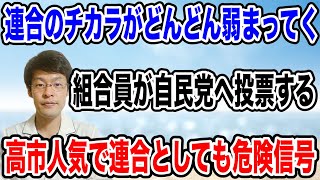 【まさかの支持率・・】連合の組合員の支持が自民党へ！？組織として崩壊へ黄色信号か？