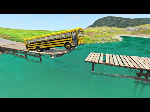 Cars vs Broken Wooden Bridge Sa Beamng Nation – BeamNG.Drive
