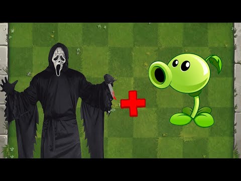 Ghostface (Scream) + Peashooter Fusion - Plants vs Zombies Animation