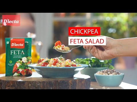 Healthy Chickpea Feta Salad Recipe | High Protein Mediterranean Bowl | D'lecta