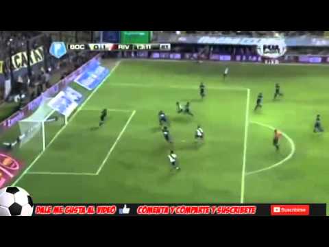 Gol de Lanzini a Boca Junior 1 vs River  plate 2 Torneo ofical marzo 2014