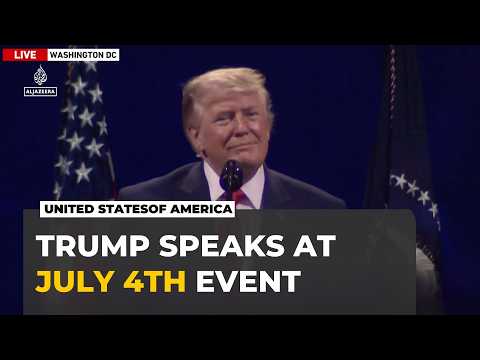 Trump delivers 250th Independence Day address as storms disrupt National Mall celebrations i