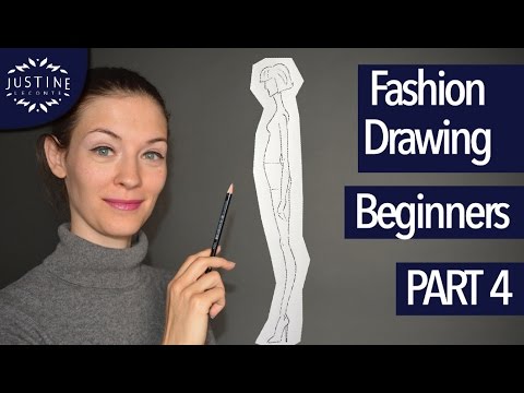 How to draw the fashion figure – side view | Fashion drawing for beginners #4 | Justine Leconte Video