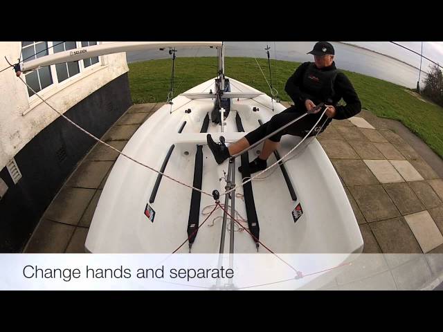 Gybe Aft Main - RYA Training - Learn to Sail - Dinghy Sailing Techniques