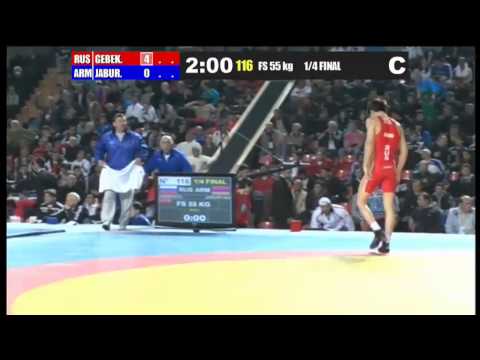 ЧЕ 2013 55 кг. Артем Гебеков - Мигран Джабурян (Армения)