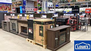 LOWE'S SHOP WITH ME ELECTRIC FIREPLACES FIRE TABLES BARBECUE GRILLS SHOPPING STORE WALK THROUGH