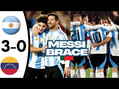 Argentina Vs Venezuela 3-0 All Goals & Highlights | FIFA qualifiers 2025