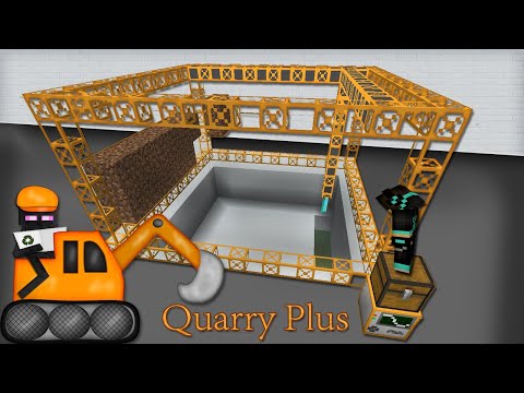 Minecraft Quarry Plus: Workbench plus, Steinbruch und Flexible Marker Tutorial german [2022]