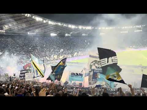 BRIVIDI S.S. LAZIO!!! Inno VOLA UN AQUILA NEL CIELO!! Curva Nord Tribuna Tevere Stadio Olimpico 1900