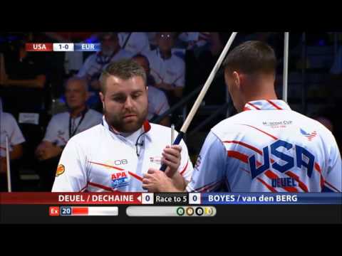 Deuel/Dechaine vs Van den Berg/Boyes | Mosconi cup 2015 | Day 1 | Match 2