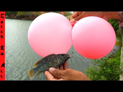 BALLOON FISHING! **Trick to Catch GIANT POND FISH**