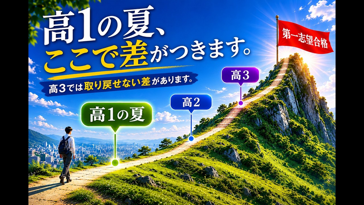 高1の夏、ここで差がつきます