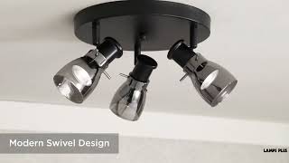 1_Watch A Video About the Elanor LED Canopy 3 Light Black Track Light Kit