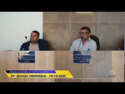 SESSÃO ORDINÁRIA DO DIA 29/10/2025